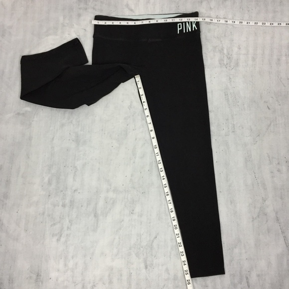 Victoria Secret PINK Yoga Leggings Womens Small Black Tapered - Picture 8 of 11